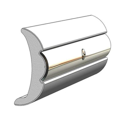 TACO 60'  2" x 7/8" Frosty White Rigid Vinyl Flex-Core -  V21-9906WHC60D