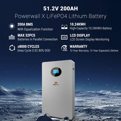 SunGold Power X LITHIUM BATTERY 51.2V 200AH  - SG48200T