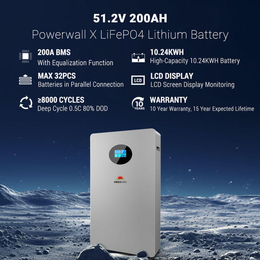 SunGold Power X LITHIUM BATTERY 51.2V 200AH  - SG48200T
