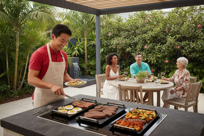 Kleenmaid 90cm Wide Built in Electric Induction BBQ - iNDUQ9032