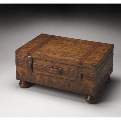 Butler Specialty Company Vasco Old World Map Trunk Table, Light Brown  - 576070