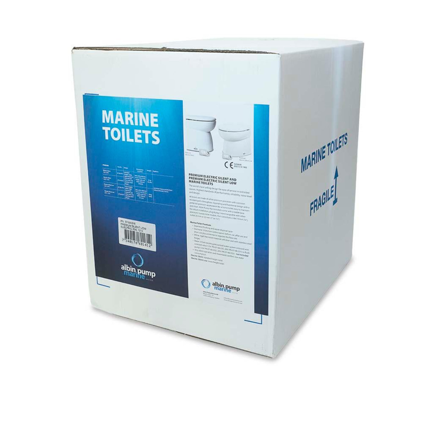 Albin Pump Marine Toilet Silent Premium Low 12V  - 07-04-016