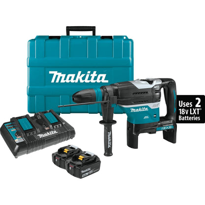 Makita 36V (18V X2) LXT Brushless 1-9/16" Advanced AVT Rotary Hammer Kit, SDS-MAX, 2-mode, var. spd., dual port charger, case, AFT, AWS - XRH07PTUN