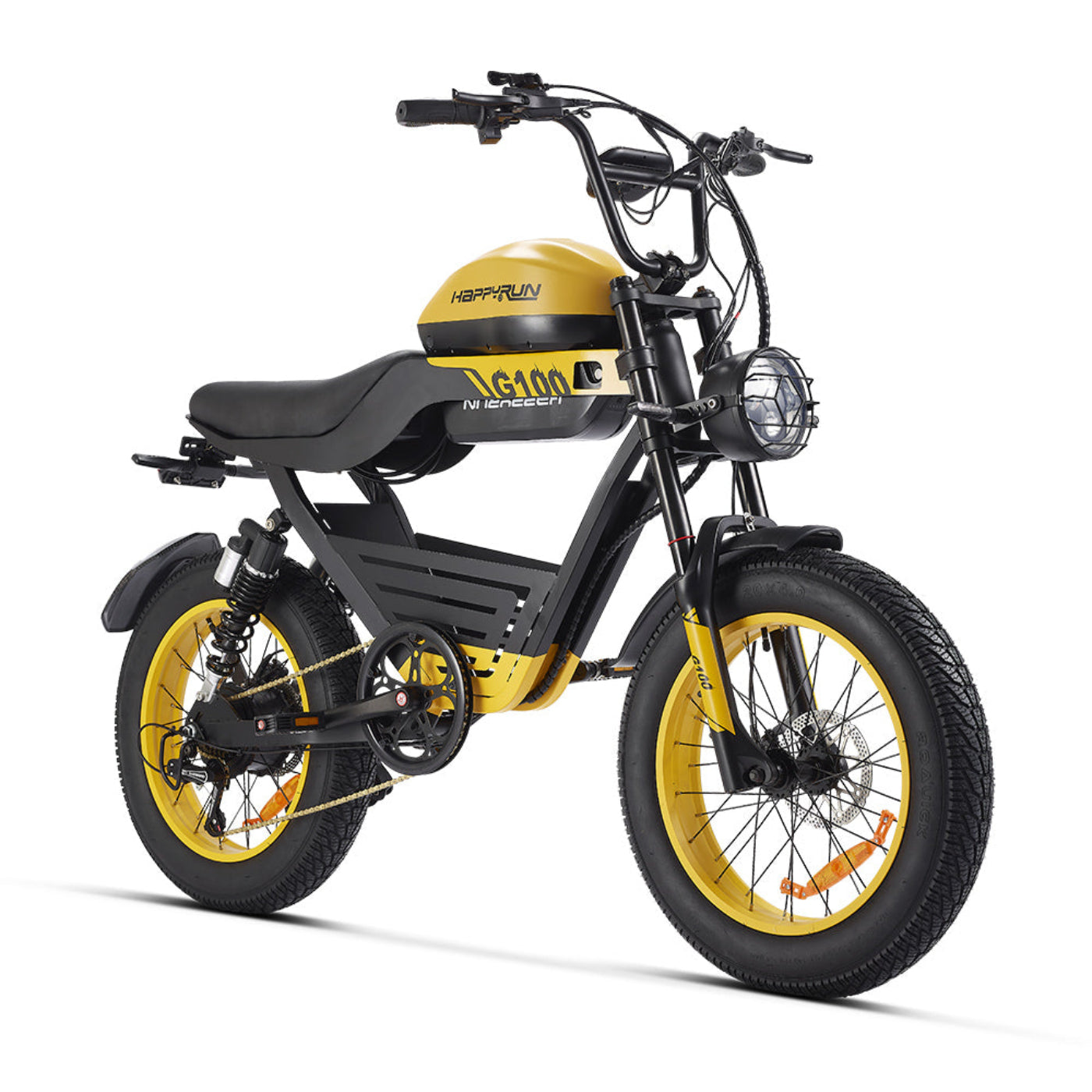 HappyRun 1000W Fastest Ebike Dual Batteries - G100-Orange
