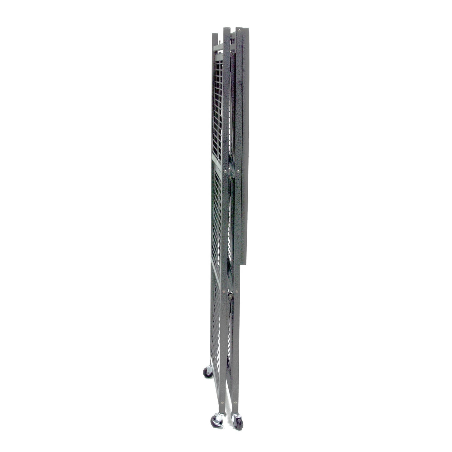 Origami 4 Tier Multipurpose Folding Storage Rack with Wheels, 4 Pack, Gray - 414443