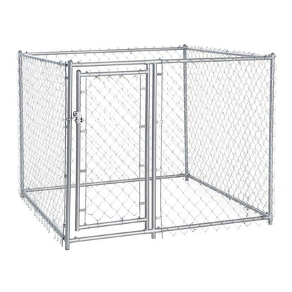 Lucky Dog 5 x 5 x 4 Foot Heavy Duty Outdoor Chain Link Dog Kennel (2 Pack) - 125137
