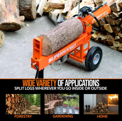 Super Handy GCAO024 Log Splitter 14-Ton Horizontal Portable Electric 120V 15Ah 2.5HP Motor New Canada Only - GCAO024