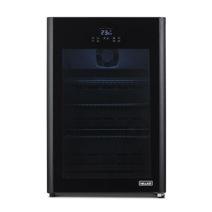 Newair Froster 125-Can Freestanding Black Beverage Center NBF125BK00 - Chills Down to 23 Degrees!
