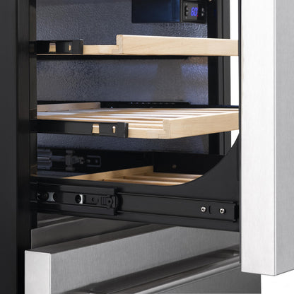 Newair - 24” 20-Bottle/80 Can Dual-Zone Built-in/Freestanding Outdoor Dual Drawer Wine & Beverage Center NOF100SS00