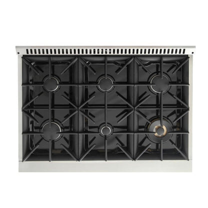 Kucht 36" Pro-Style Propane Gas Dual Fuel Range with 4 Burners in Light Blue, KDF362/LP-LB - KDF362/LP-LB