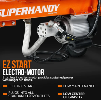 Super Handy GCAO024 Log Splitter 14-Ton Horizontal Portable Electric 120V 15Ah 2.5HP Motor New Canada Only - GCAO024