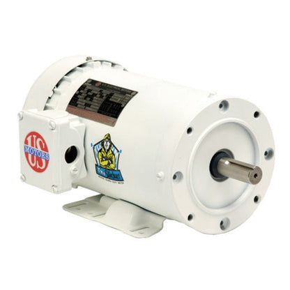 US-Nidec WD5P2DC White Epoxy Washdown Motor 5HP TEFC Three Phase 184TC - WD5P2DC
