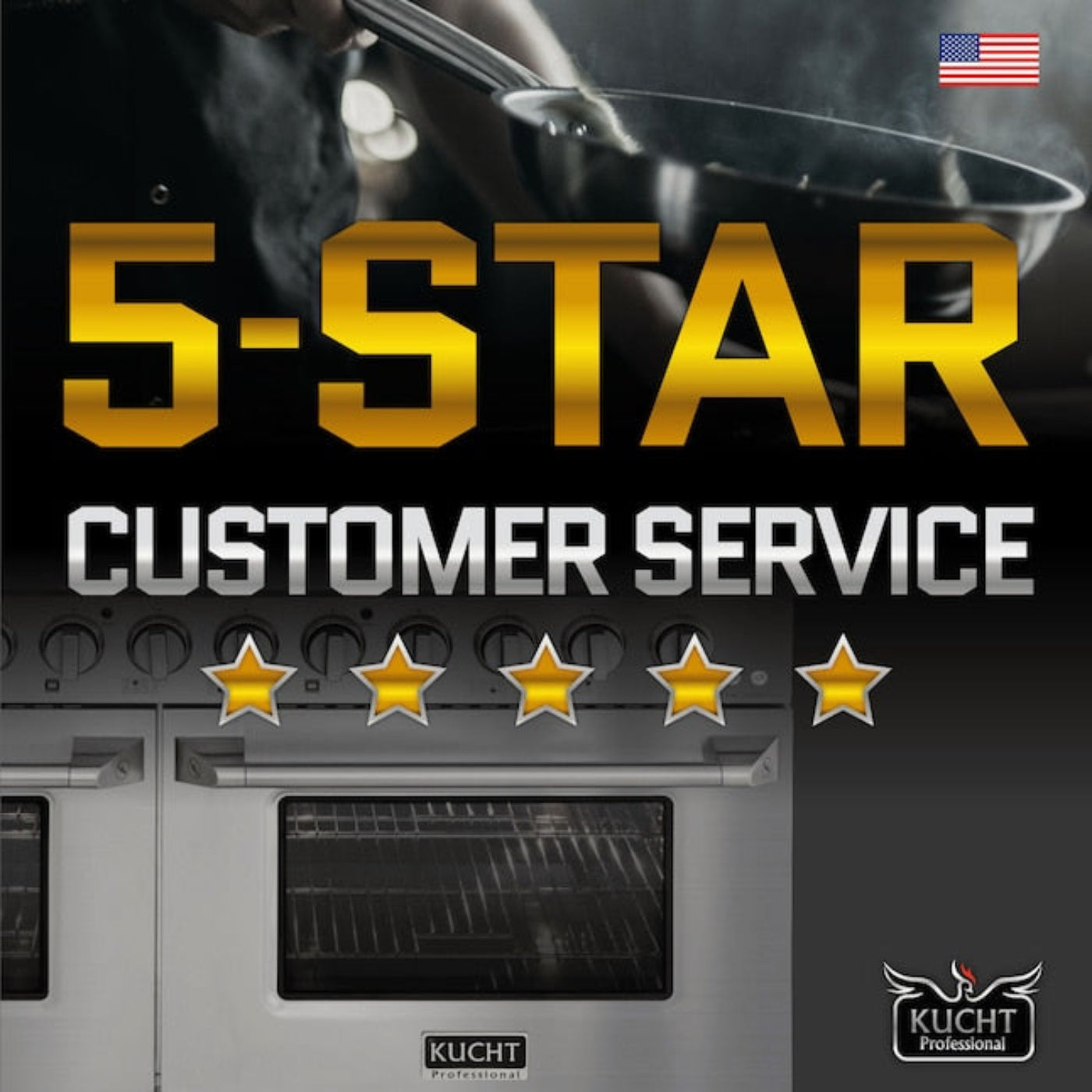 Kucht Professional 30" 4.2 cu ft. Propane Gas Range in Black with Rose Gold Accents, KNG301/LP-K-ROSE - KNG301/LP-K-ROSE