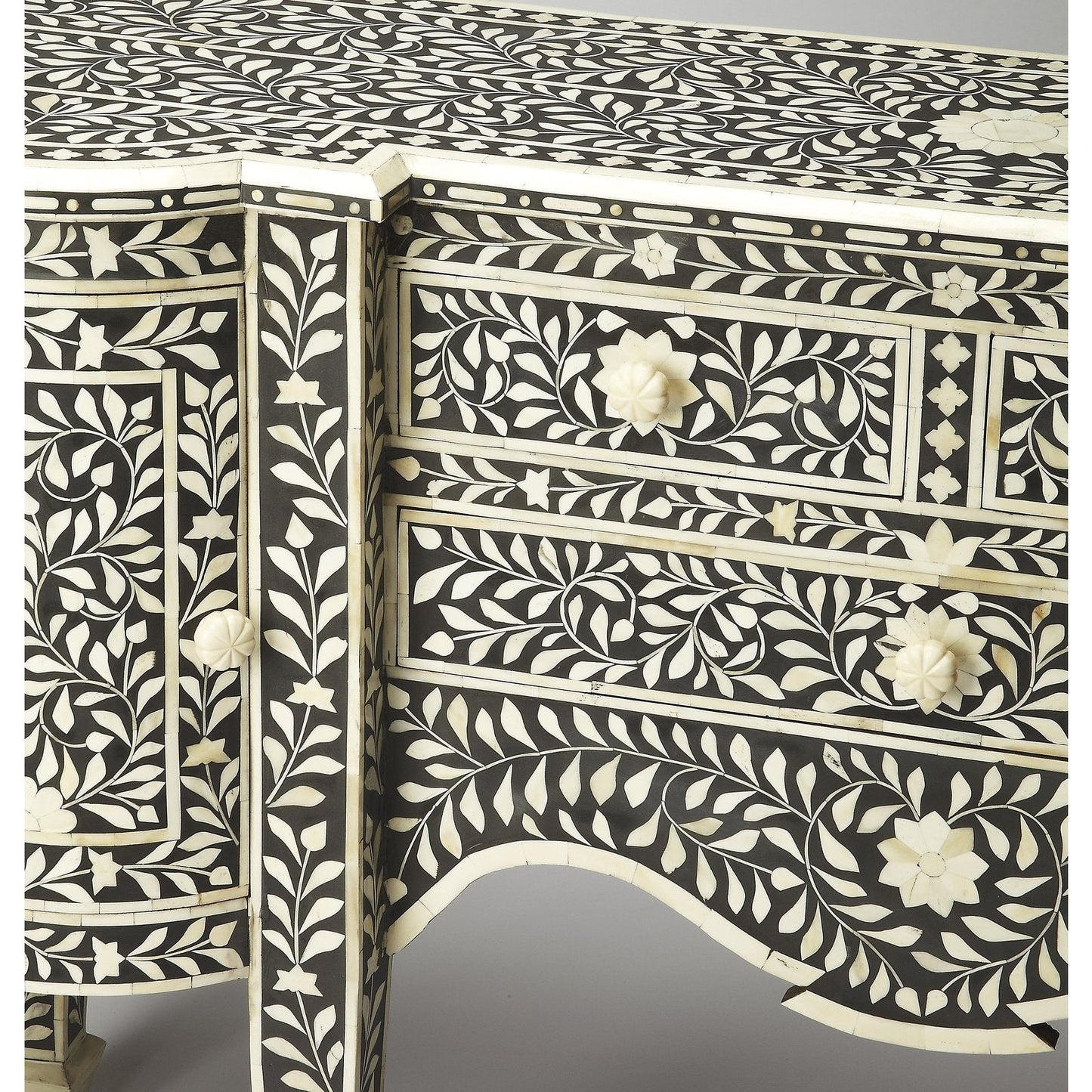 Butler Specialty Company Victoria Bone Inlay 57.25""W Buffet, Black  - 1843070