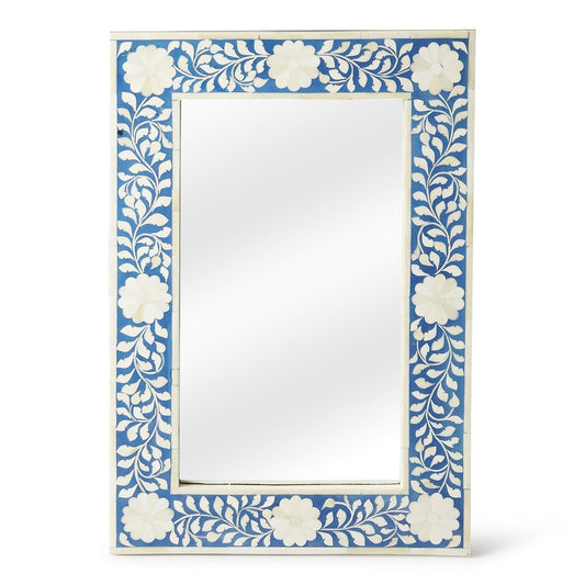 Butler Specialty Company Olivia Bone Inlay Wall Mirrored, Blue  - 1855070