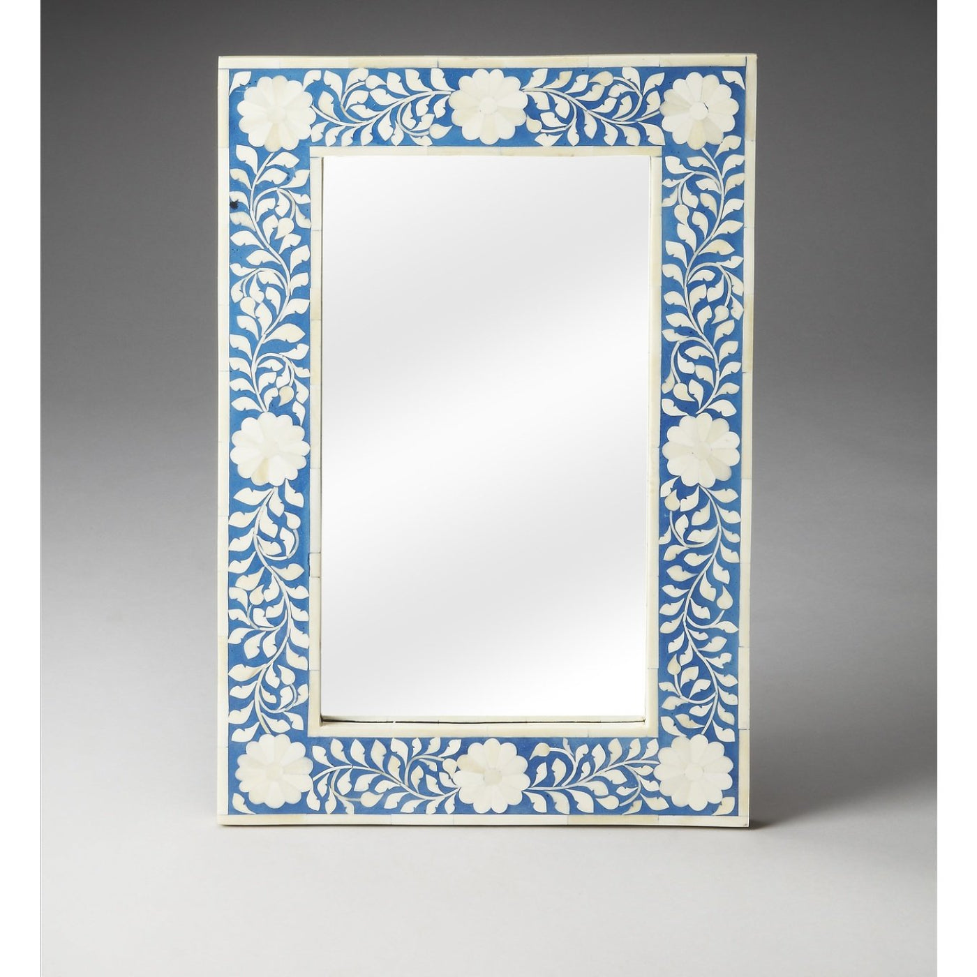 Butler Specialty Company Olivia Bone Inlay Wall Mirrored, Blue  - 1855070