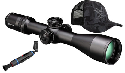 Vortex Optics Strike Eagle 5-25x56 FFP (MRAD) Reticle Riflescope with Wearable4U Lens Cleaning Pen and Free Hat Bundle - EBR-7C