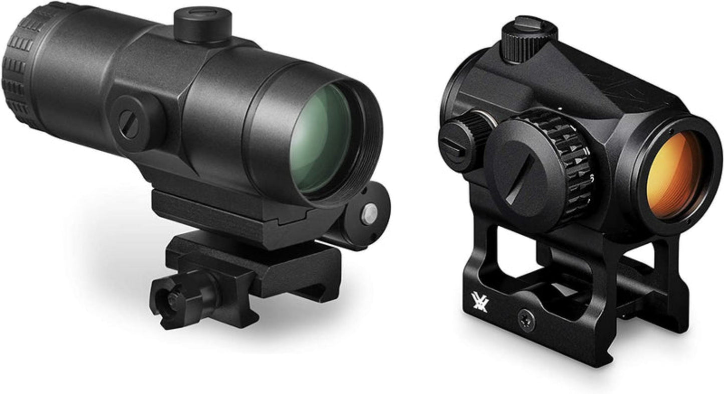 Vortex Optics Crossfire Red Dot Sight (CF-RD2) & 3X Magnifier with Built-in Flip Mount - VMX-3T