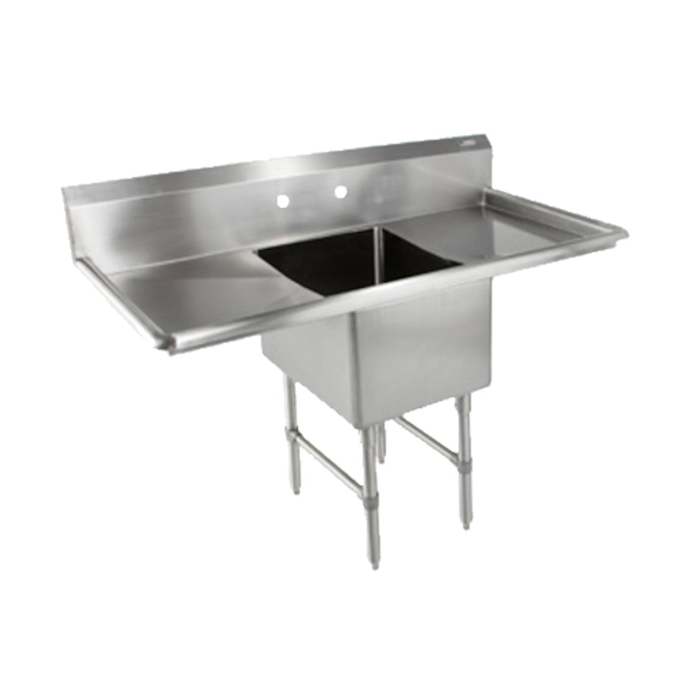 John Boos 1B18244-2D24 One Compartment Sink with Two 24" Drainboards - JB1B182442D24