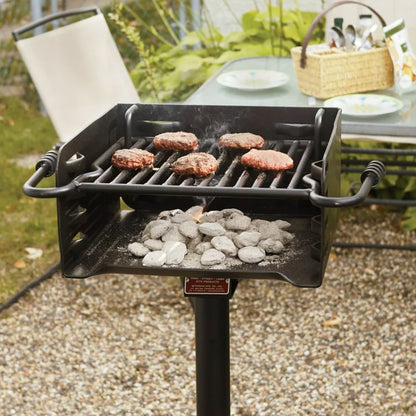 Pilot Rock H-16 B6X2 Park Style Outdoor BBQ Charcoal Grill w/ Swivel, 2 Pack - 415871