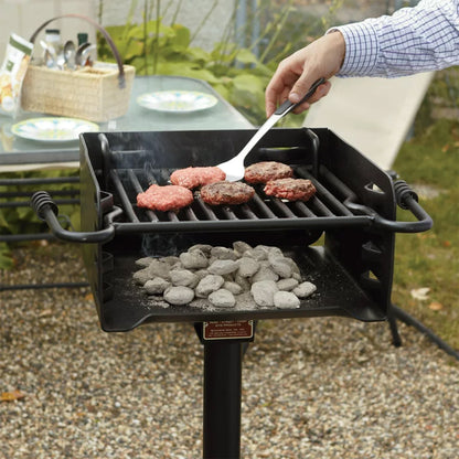 Pilot Rock H-16 B6X2 Park Style Outdoor BBQ Charcoal Grill w/ Swivel, 2 Pack - 415871