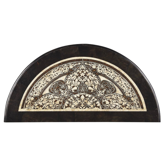 Butler Specialty Company Fabiola Fossil Stone Demilune Console Table, Multi-Color  - 2970025