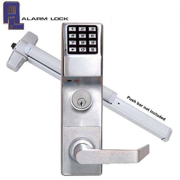 Alarm Lock Trilogy - ETDL27S1G - T2 Series Panic Exit Trim Keypad Digital Lock - 26D - Satin Chrome - Optional Prepping