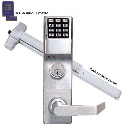 Alarm Lock Trilogy - ETDL27S1G - T2 Series Panic Exit Trim Keypad Digital Lock - 26D - Satin Chrome - Optional Prepping