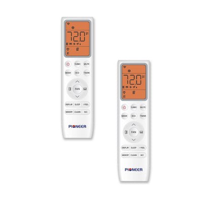 Pioneer Dual Split 21000 BTU 1.5-Ton Quantum Ultra Wi-Fi 24 SEER2 Energy-Star Multi (2) Zone Wall Mount Air Conditioner Heat Pump 230-Volt - WYT020GLSI24M2-12W-9W