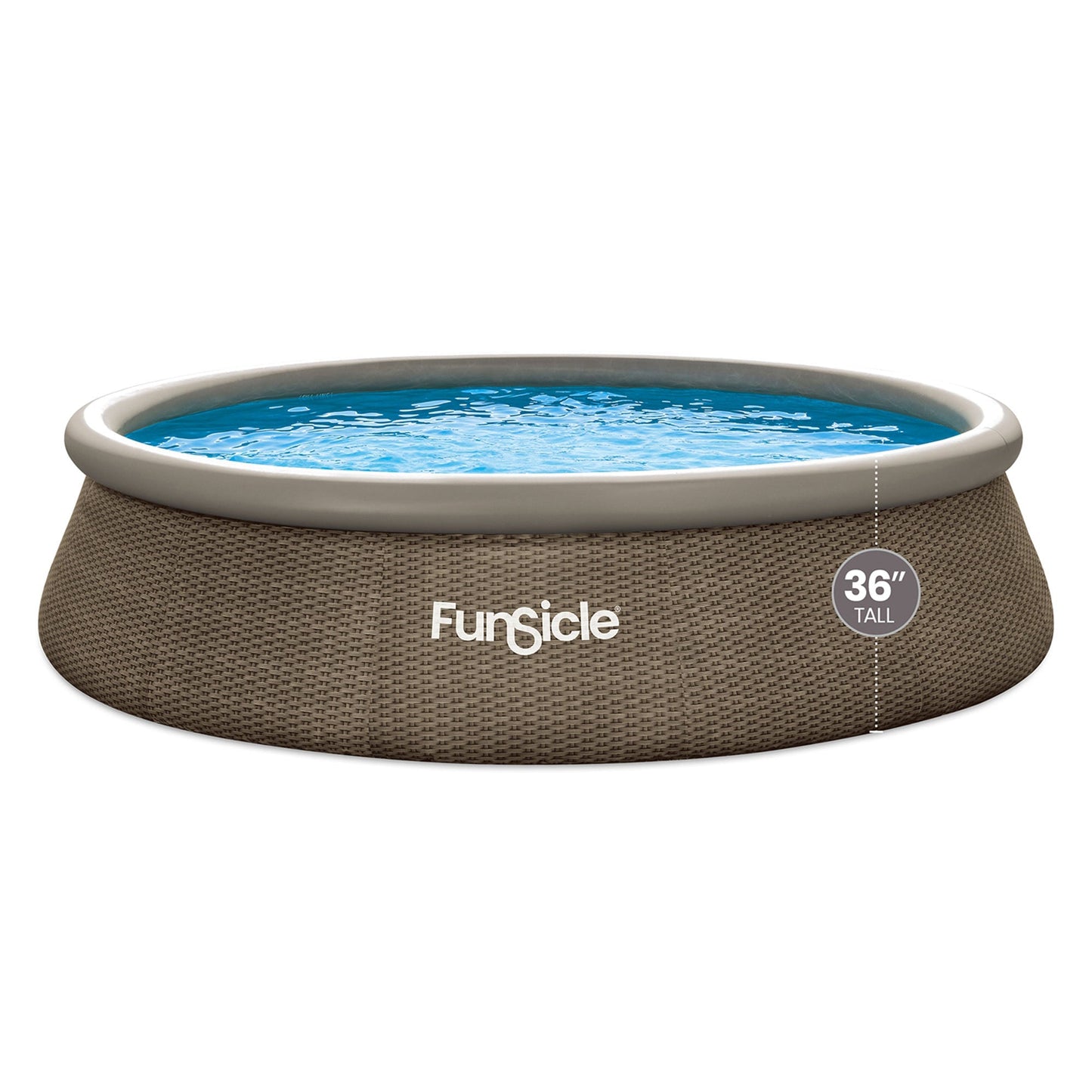 Marcy Funsicle 14' x 36" QuickSet Ring Top Above Ground Swimming Pool, Basketweave - 308885
