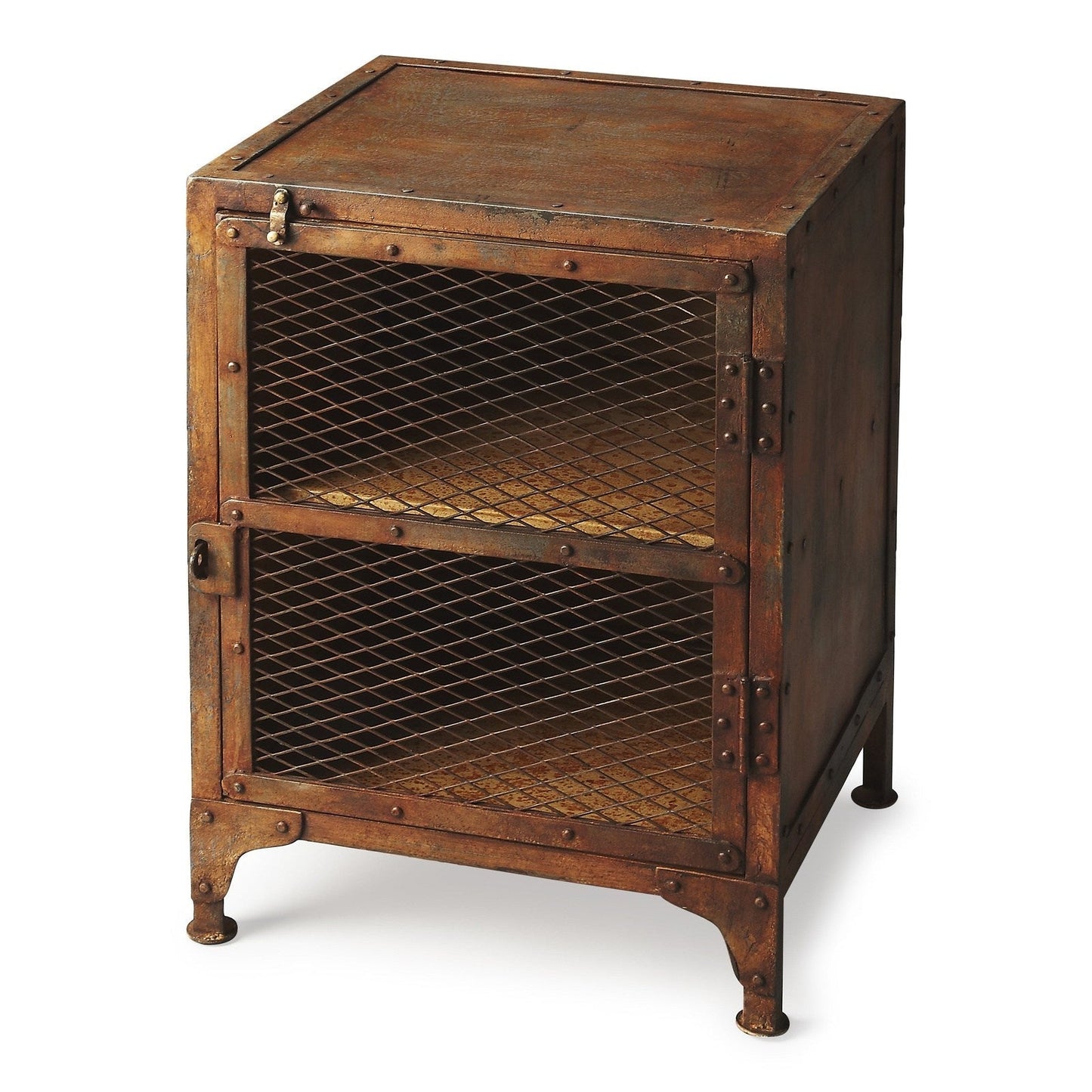 Butler Specialty Company Lucas Industrial Chic End Table, Medium Brown  - 3132025