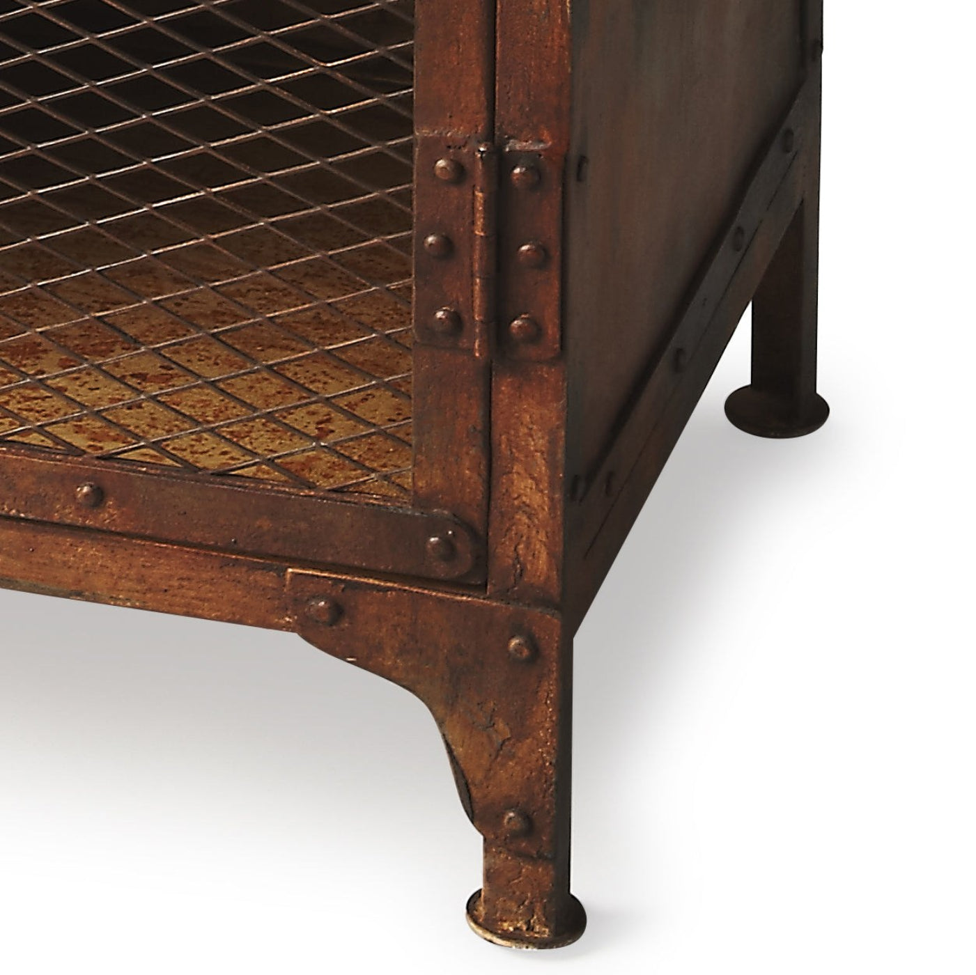 Butler Specialty Company Lucas Industrial Chic End Table, Medium Brown  - 3132025