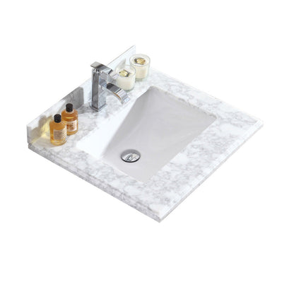 Laviva White Carrara Countertop - 313SQ1H-24-WC
