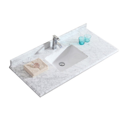 Laviva White Carrara Countertop - 313SQ1H-24-WC