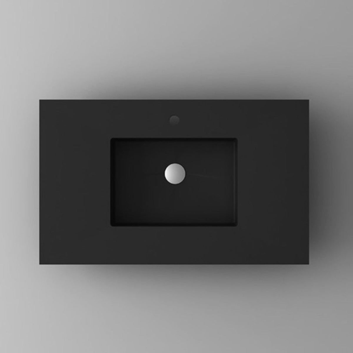 Laviva VIVA Stone Matte Black Countertop - 313SQ1HSS-24-MB