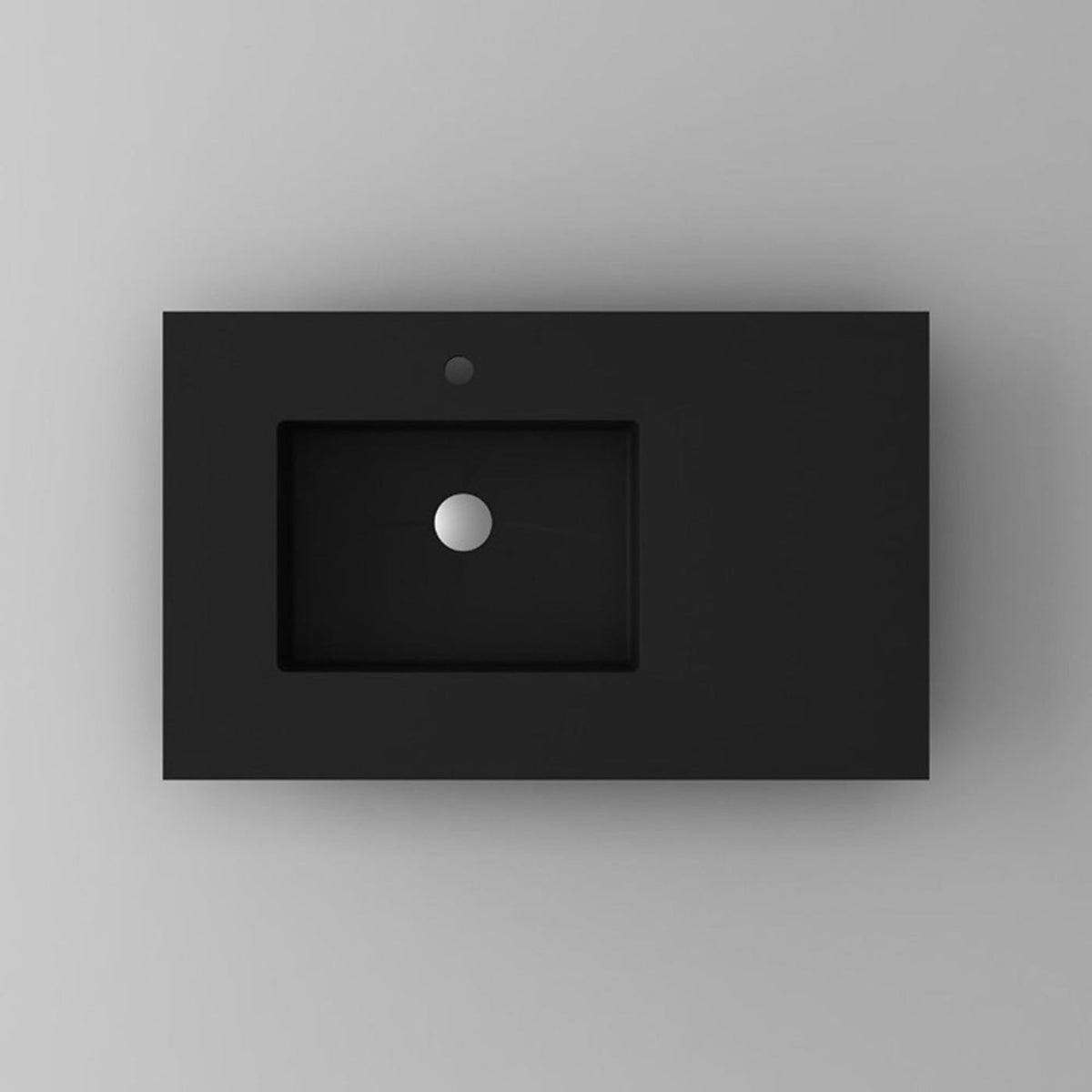 Laviva VIVA Stone Matte Black Countertop - 313SQ1HSS-24-MB