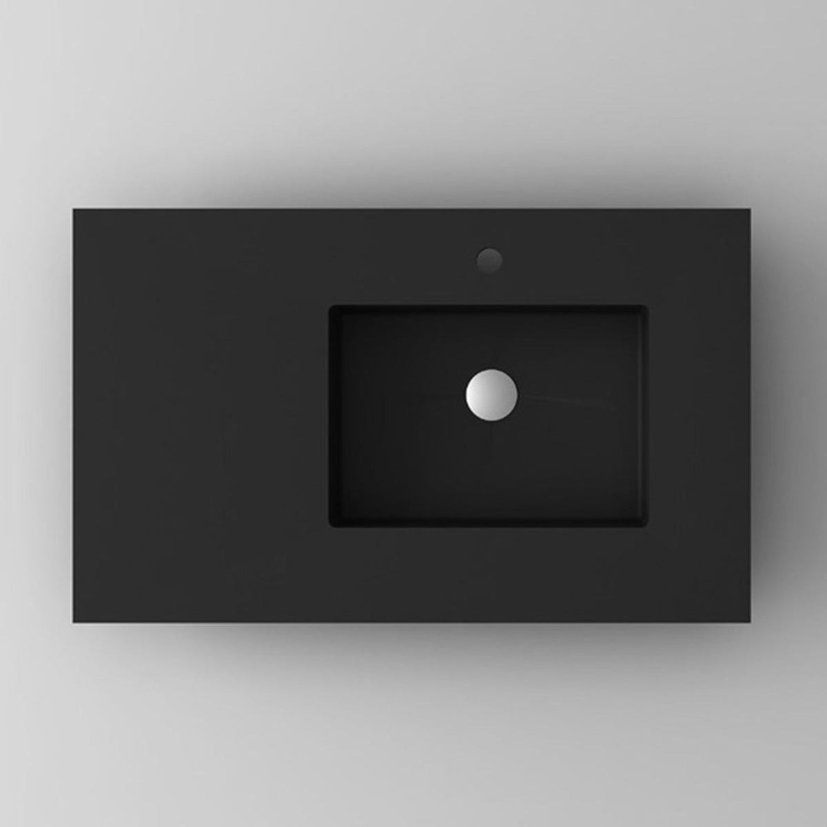 Laviva VIVA Stone Matte Black Countertop - 313SQ1HSS-24-MB