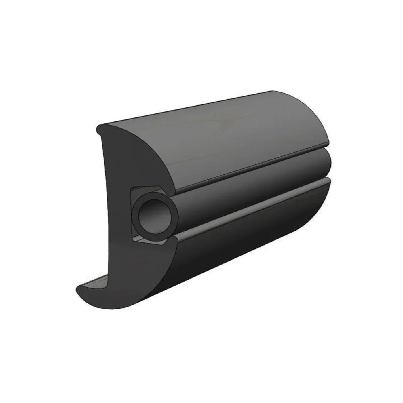 Taco Marine  50'  Black 1-7/8’’ X 1-1/8’’ FLEXIBLE RUB RAIL  Part#  - V11-2423BKA50-1