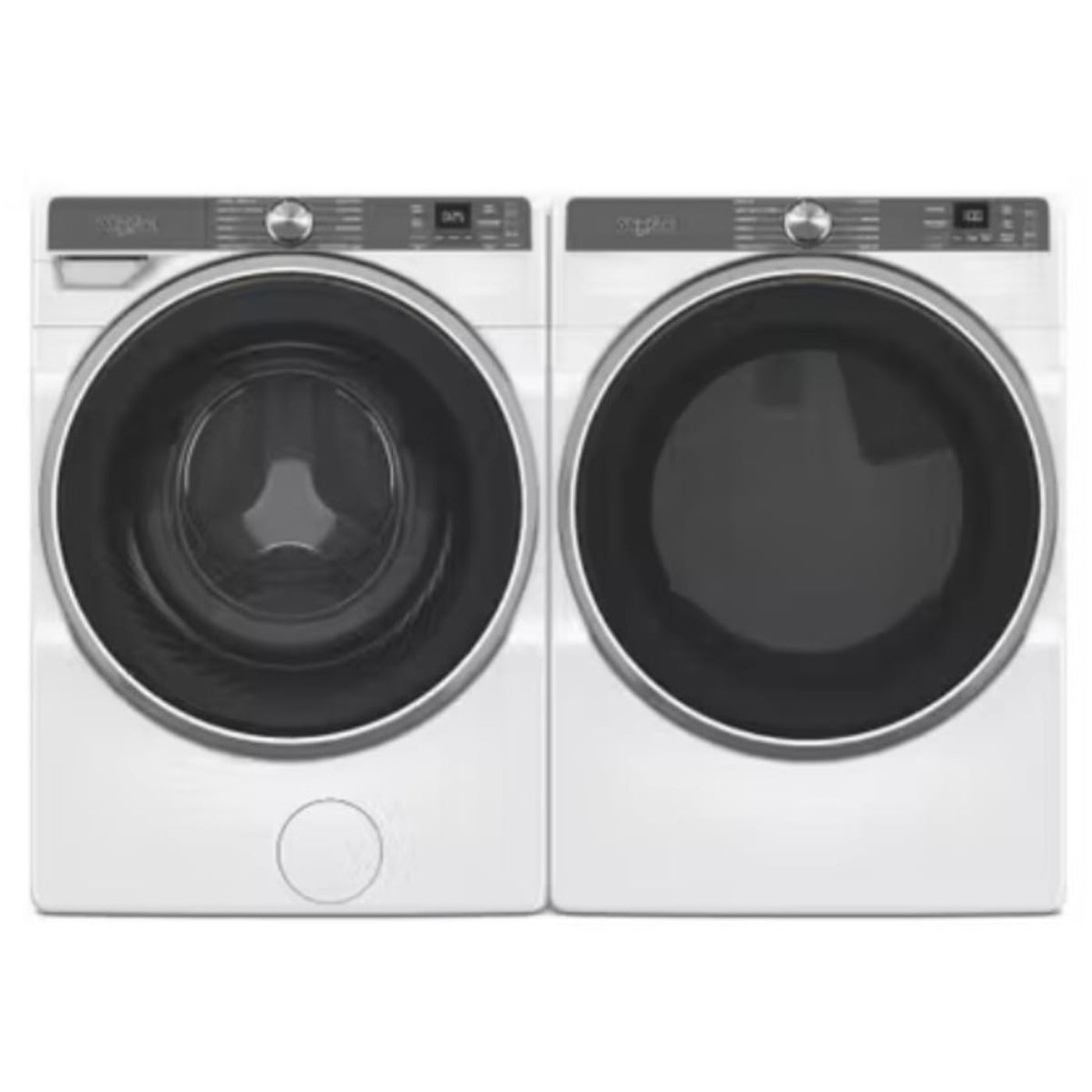 Whirlpool 5.0 cu ft Smart Front Load Washer & Whirlpool 27 Inch Smart Gas Dryer - WFW6720RW