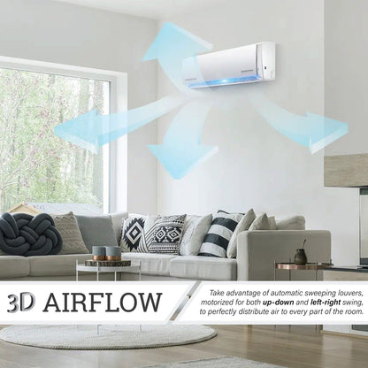 Pioneer Diamante Pro Series 18,000 BTU 19 SEER2 Ductless Mini-Split Air Conditioner Inverter+ Heat Pump Full Set 230V with 16 Ft. Kit - WYT018GLFI19RL