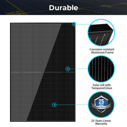 SunGold Power 440W MONO BLACK N-Type SOLAR PANEL FULL PALLET (31 PANELS) UL61730 CEC Listed - SGN-440-SW5x31