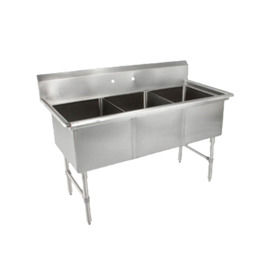 John Boos 3B16204 "B" Series Sink with Three 16" x 20" Compartments - JB3B16204