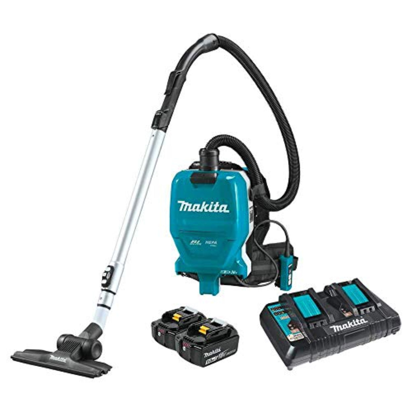 Makita 18V X2 LXT Lithium-Ion (36V) Brushless Cordless 1/2 Gallon HEPA Filter Backpack Dry Vacuum Kit  - XCV09PT