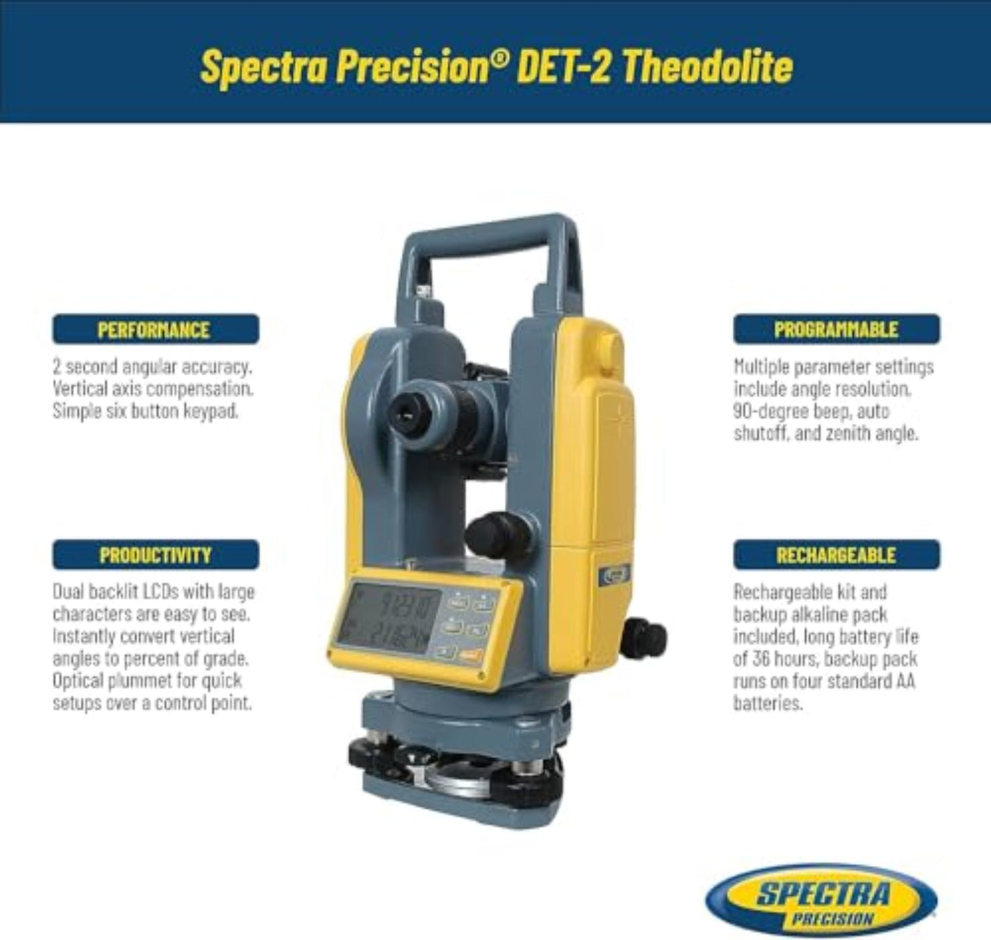 Spectra Precision Digital Electronic Theodolite - DET-2