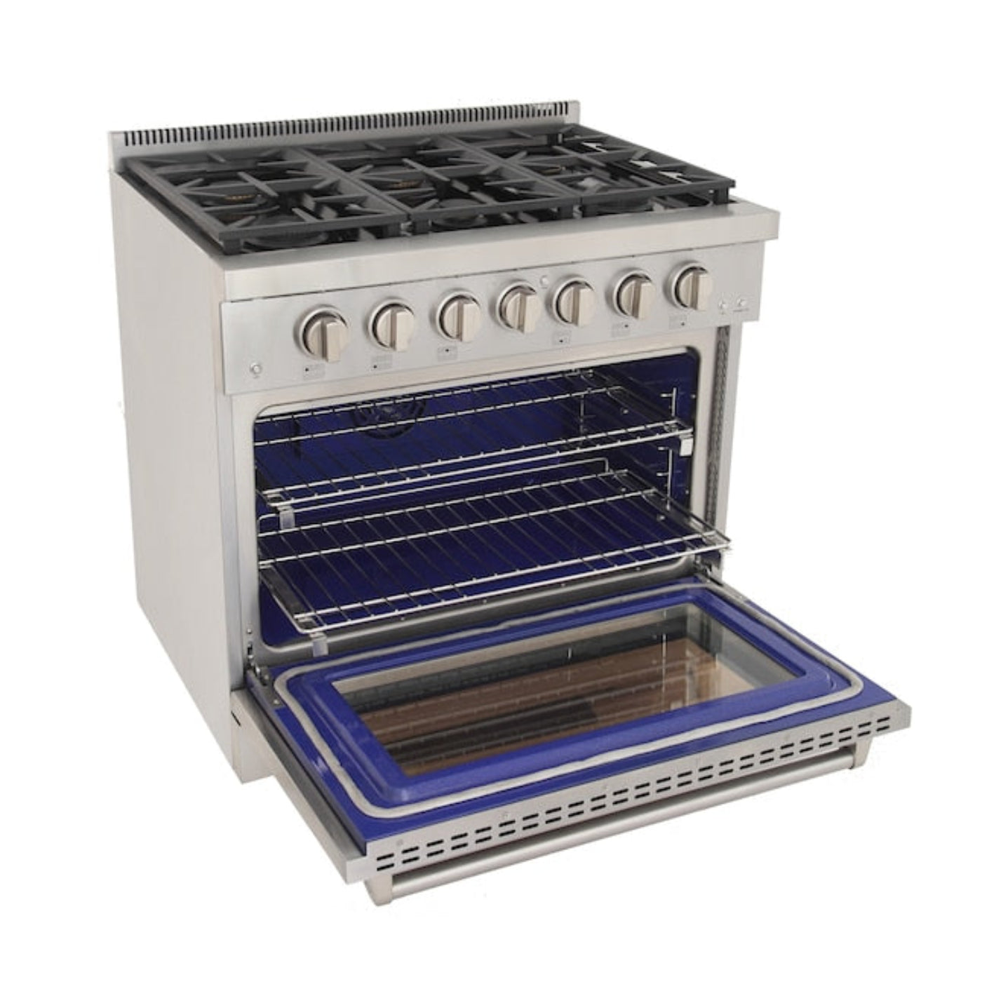 Kucht Professional 36" 5.2 cu. ft. Natural Gas Range in Stainless Steel with True Simmer Burners, KFX3600X-S - KFX3600X-S