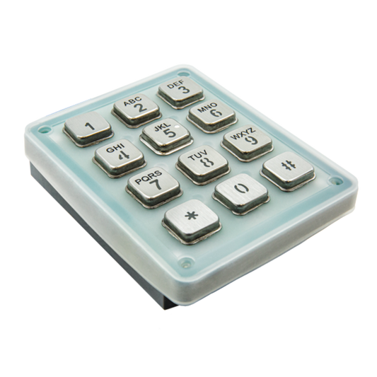 DoorBird Keypad Module for D1101KH Classic, D1101KH Modern, D2101KV, D2102KV, D2101KH - 423866355, D2101IKH and D2101FPBK in 12 Stainless Steel V4A Keys