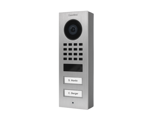DoorBird D1102V Surface-Mount IP Video Door Station, 2 Call Button in Stainless Steel V2A - 423866768