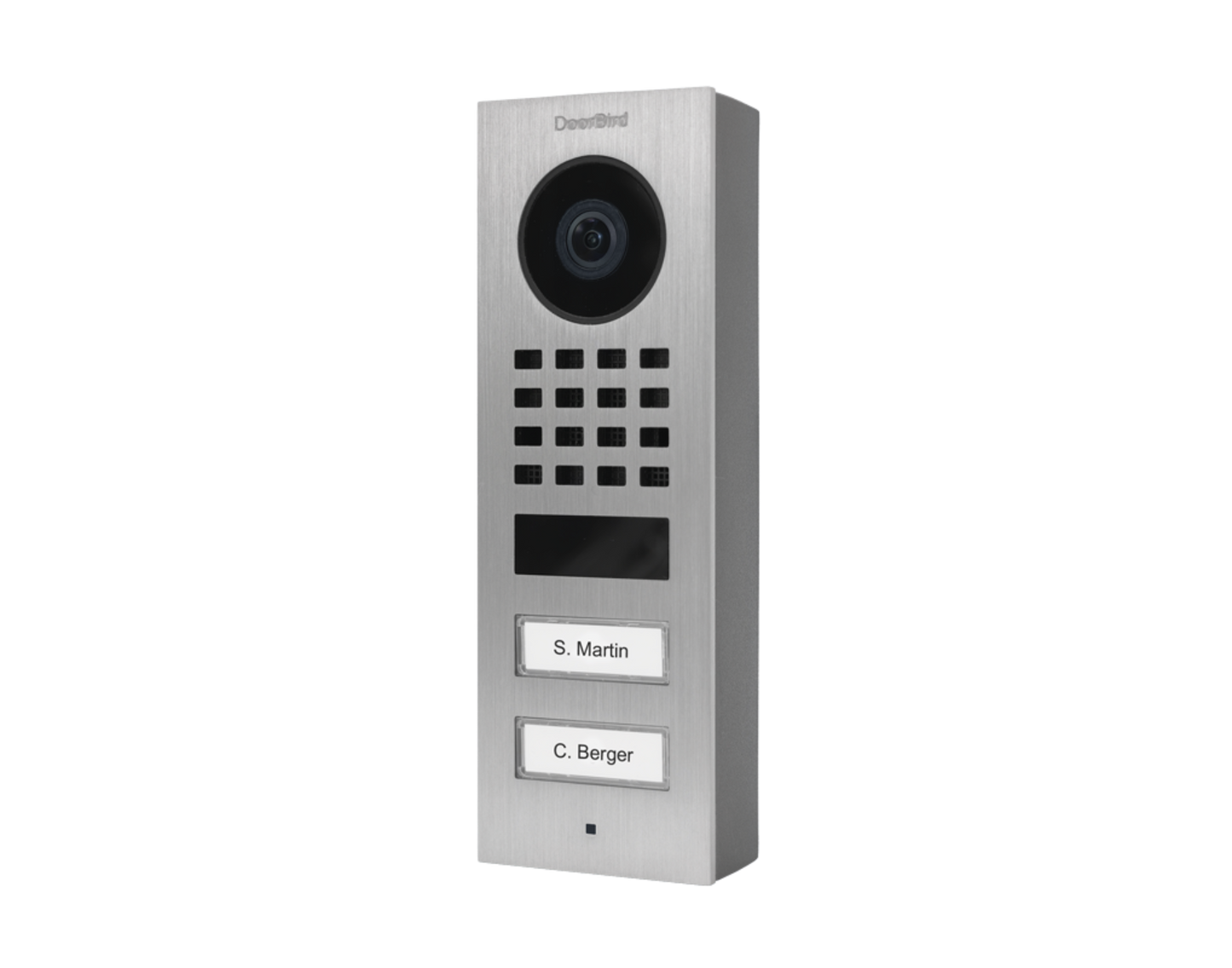 DoorBird D1102V Surface-Mount IP Video Door Station, 2 Call Button in Stainless Steel V2A - 423866768
