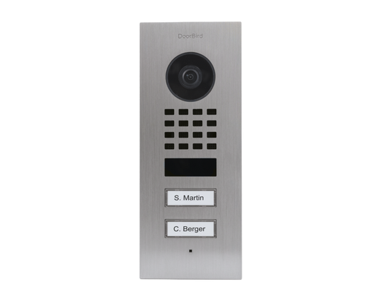DoorBird D1102V Flush-Mount IP Video Door Station, 2 Call Button in  Stainless Steel V2A - 423866805