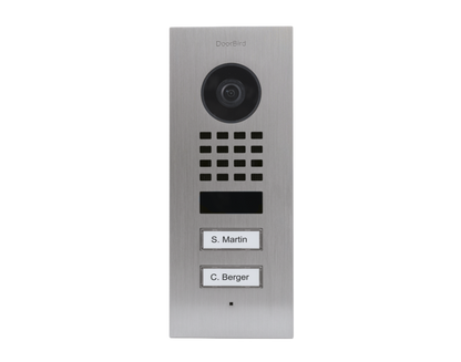 DoorBird D1102V Flush-Mount IP Video Door Station, 2 Call Button in  Stainless Steel V2A - 423866805